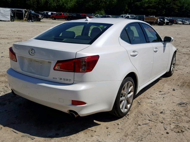 JTHCF5C20D5060938 - 2013 LEXUS IS 250 WHITE photo 4