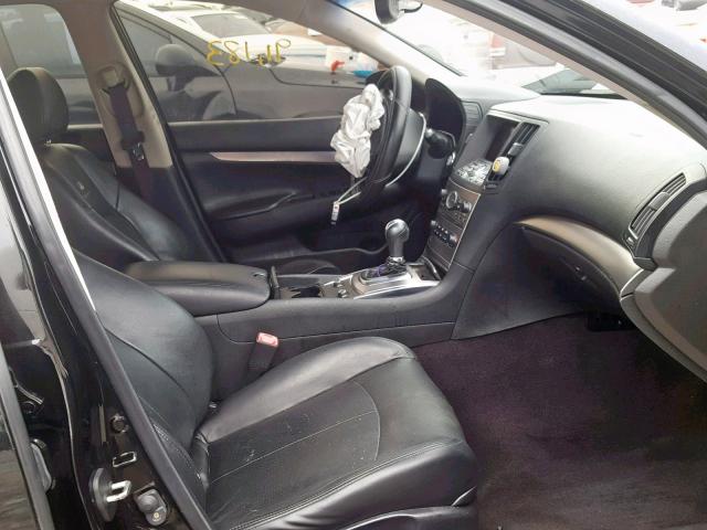 JN1CV6AP5DM715211 - 2013 INFINITI G37 BASE BLACK photo 5