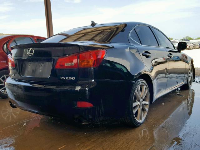 JTHBK262875037672 - 2007 LEXUS IS 250 BLACK photo 4