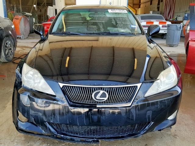 JTHBK262875037672 - 2007 LEXUS IS 250 BLACK photo 9