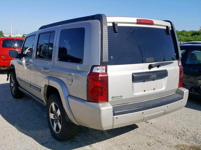 1J8HH48K98C177402 - 2008 JEEP COMMANDER SILVER photo 3