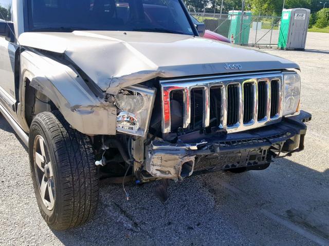 1J8HH48K98C177402 - 2008 JEEP COMMANDER SILVER photo 9