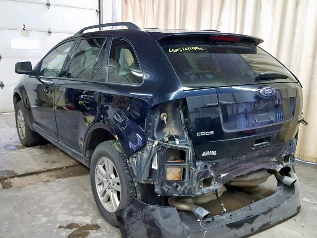 2FMDK48C58BA92133 - 2008 FORD EDGE SEL BLUE photo 3