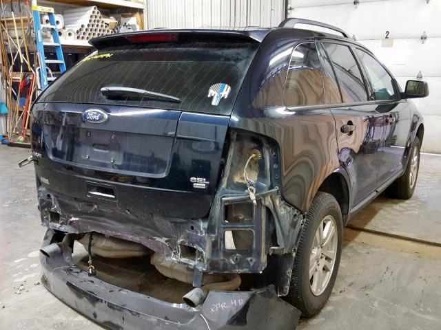 2FMDK48C58BA92133 - 2008 FORD EDGE SEL BLUE photo 4