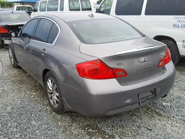 JNKCV61EX9M014682 - 2009 INFINITI G37 BASE GRAY photo 3