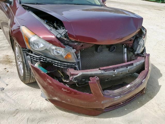 1HGCP2F46CA206468 - 2012 HONDA ACCORD LXP BURGUNDY photo 9