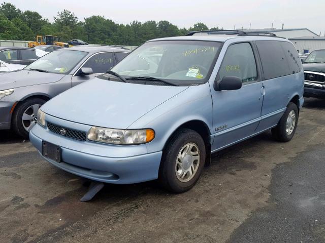 4N2ZN111XWD821398 - 1998 NISSAN QUEST XE BLUE photo 2