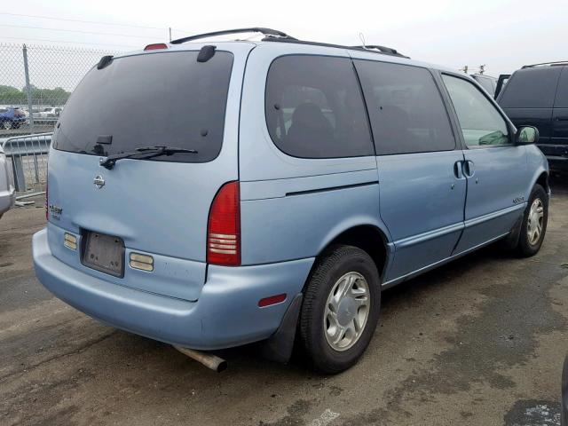 4N2ZN111XWD821398 - 1998 NISSAN QUEST XE BLUE photo 4