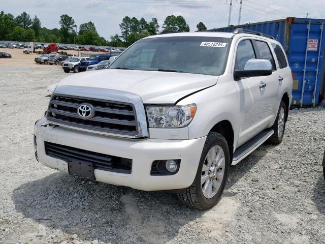 5TDDW5G1XDS091180 - 2013 TOYOTA SEQUOIA PL WHITE photo 2