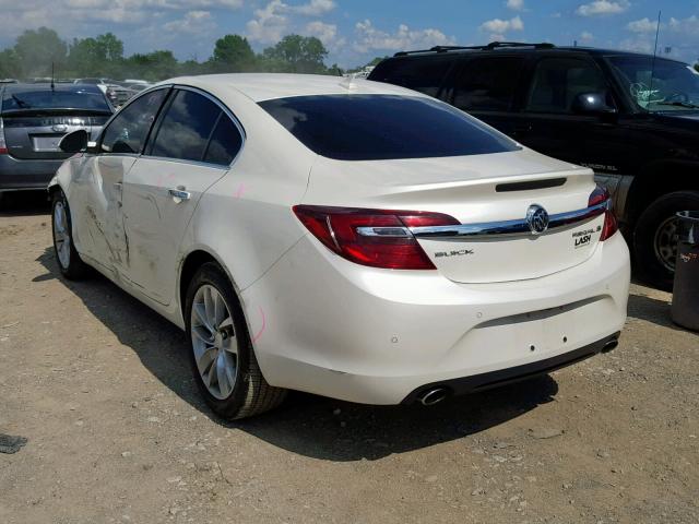 2G4GN5EX8E9248962 - 2014 BUICK REGAL PREM WHITE photo 3