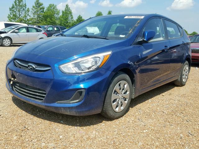 KMHCT5AEXGU238397 - 2016 HYUNDAI ACCENT SE BLUE photo 2