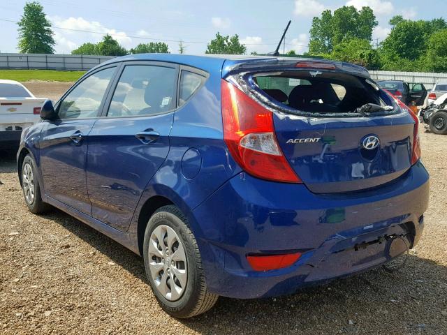 KMHCT5AEXGU238397 - 2016 HYUNDAI ACCENT SE BLUE photo 3