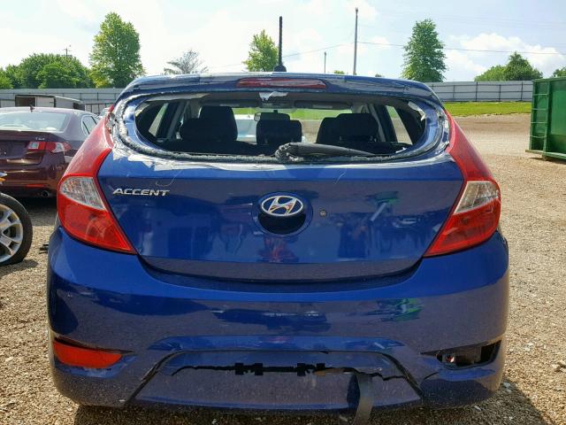 KMHCT5AEXGU238397 - 2016 HYUNDAI ACCENT SE BLUE photo 9