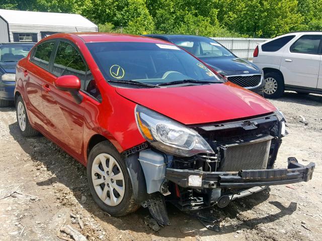 KNADM4A35F6433791 - 2015 KIA RIO LX RED photo 1