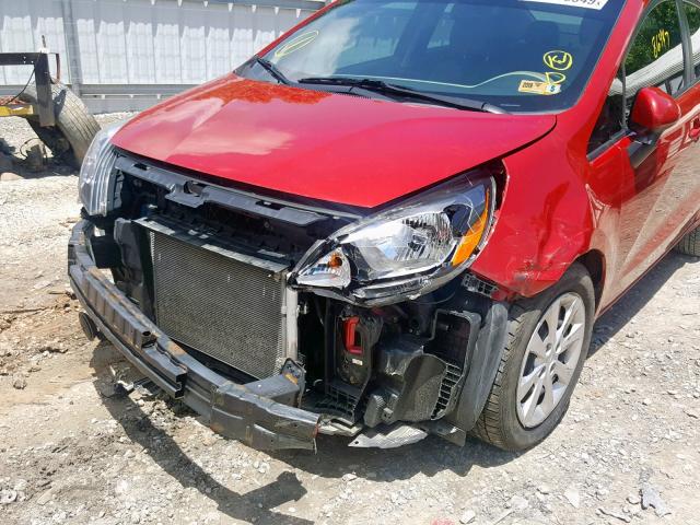 KNADM4A35F6433791 - 2015 KIA RIO LX RED photo 9