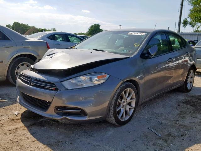 1C3CDFBAXDD100961 - 2013 DODGE DART SXT GRAY photo 2