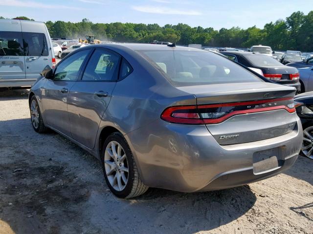 1C3CDFBAXDD100961 - 2013 DODGE DART SXT GRAY photo 3