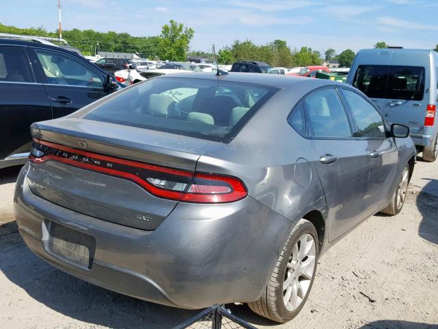 1C3CDFBAXDD100961 - 2013 DODGE DART SXT GRAY photo 4