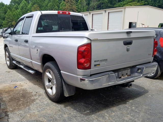 1D7HA18P17S131532 - 2007 DODGE RAM 1500 S SILVER photo 3