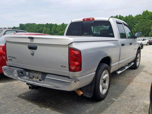 1D7HA18P17S131532 - 2007 DODGE RAM 1500 S SILVER photo 4