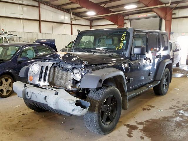 1J4GA39187L117403 - 2007 JEEP WRANGLER X BLACK photo 2