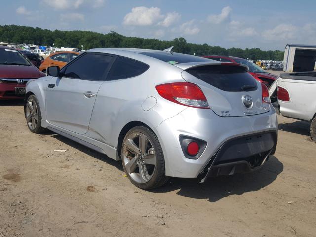 KMHTC6AE2DU121933 - 2013 HYUNDAI VELOSTER T SILVER photo 3