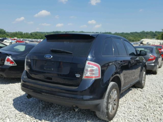 2FMDK48C68BA27713 - 2008 FORD EDGE SEL BLUE photo 4