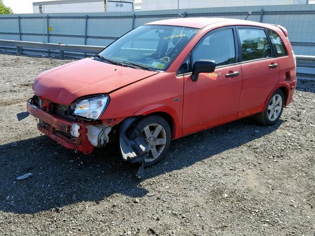 JS2RD62H865350222 - 2006 SUZUKI AERIO RED photo 2