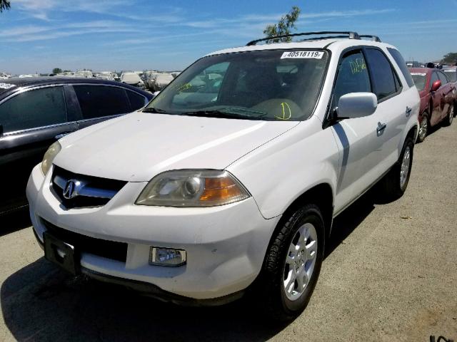 2HNYD18645H542530 - 2005 ACURA MDX TOURIN WHITE photo 2