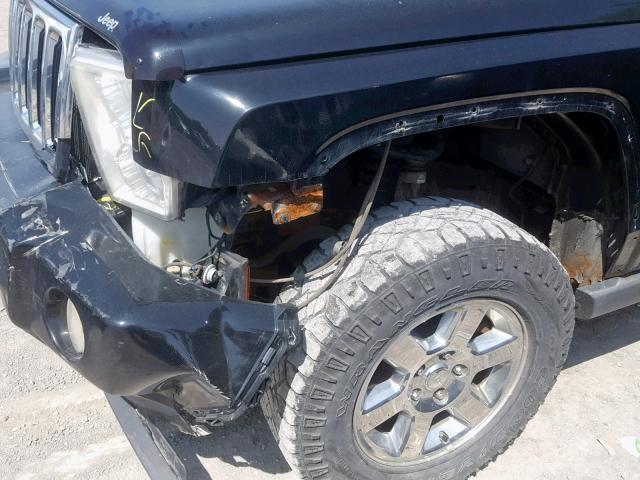 1J8HG58296C119859 - 2006 JEEP COMMANDER BLACK photo 10