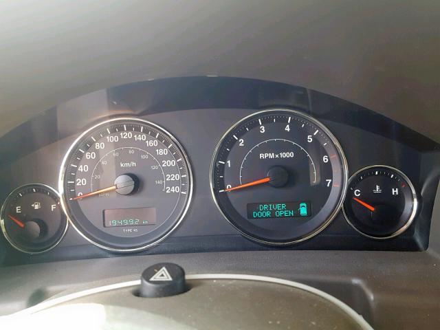 1J8HG58296C119859 - 2006 JEEP COMMANDER BLACK photo 8