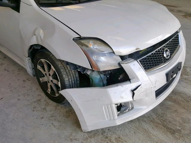 3N1AB6APXCL738217 - 2012 NISSAN SENTRA 2.0 WHITE photo 9