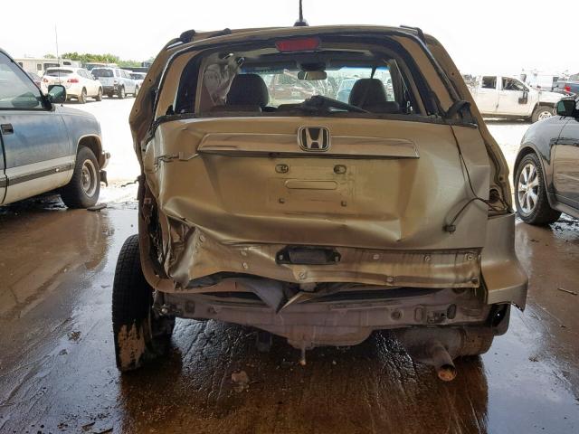 JHLRE387X8C049277 - 2008 HONDA CR-V EXL GOLD photo 9