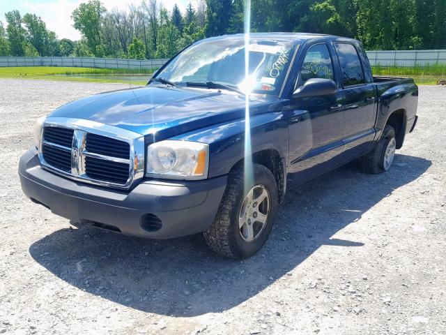 1D7HW28N67S119074 - 2007 DODGE DAKOTA QUA BLUE photo 2