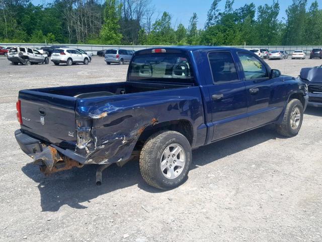 1D7HW28N67S119074 - 2007 DODGE DAKOTA QUA BLUE photo 4