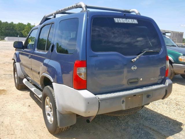 5N1ED28Y7YC548051 - 2000 NISSAN XTERRA XE BLUE photo 3