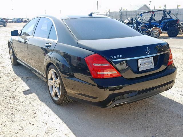 WDDNG7BB2AA288341 - 2010 MERCEDES-BENZ S 550 BLACK photo 3