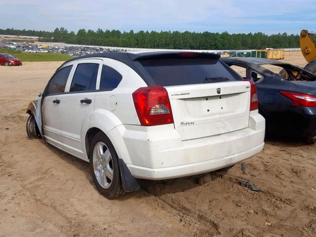 1B3HB48B07D253124 - 2007 DODGE CALIBER SX WHITE photo 3