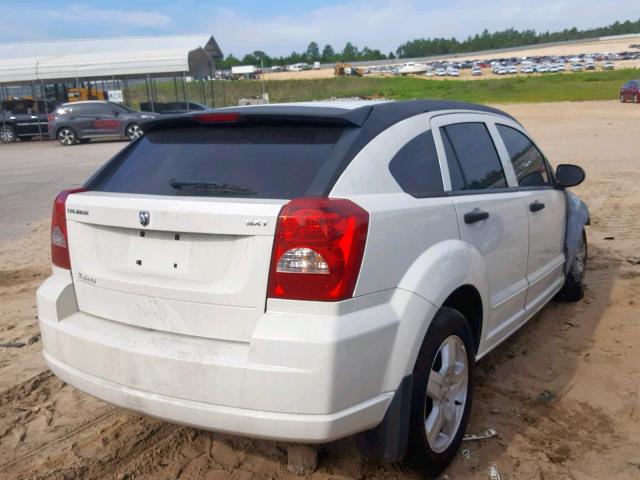 1B3HB48B07D253124 - 2007 DODGE CALIBER SX WHITE photo 4