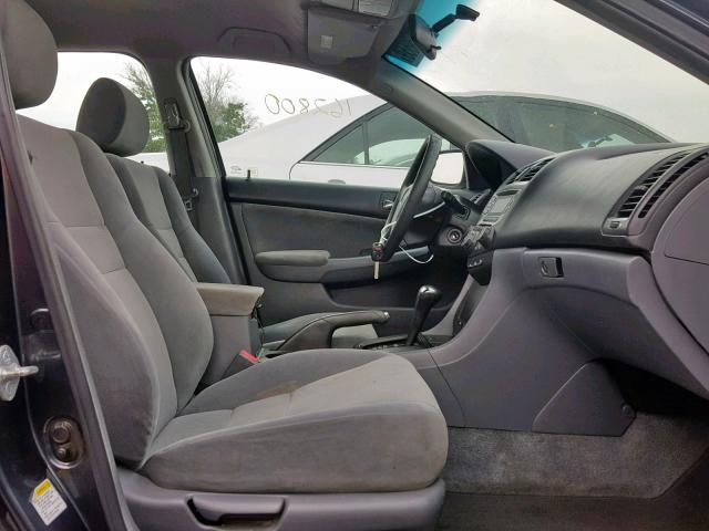 1HGCM56475A195025 - 2005 HONDA ACCORD LX CHARCOAL photo 5