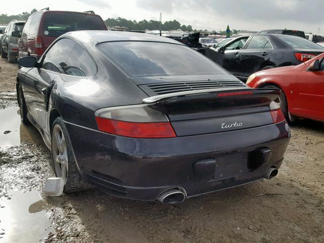 WP0AB29901S688082 - 2001 PORSCHE 911 TURBO BLACK photo 3