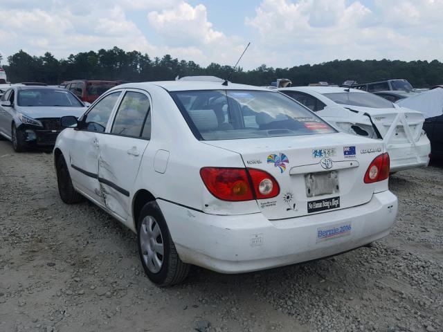 JTDBR32E030010444 - 2003 TOYOTA COROLLA CE WHITE photo 3