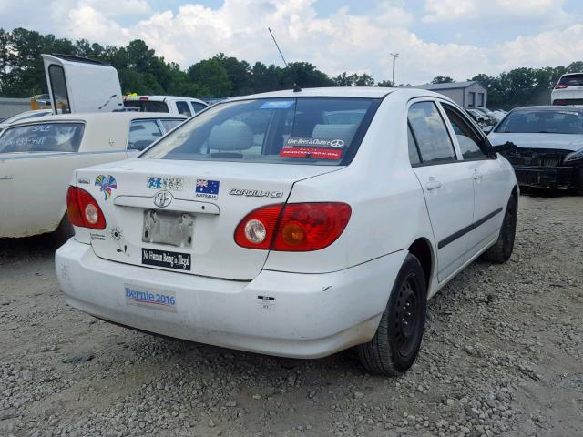 JTDBR32E030010444 - 2003 TOYOTA COROLLA CE WHITE photo 4