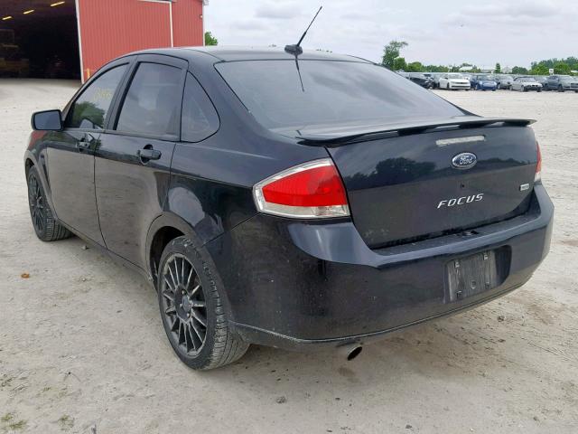 1FAHP36N59W137552 - 2009 FORD FOCUS SES BLACK photo 3