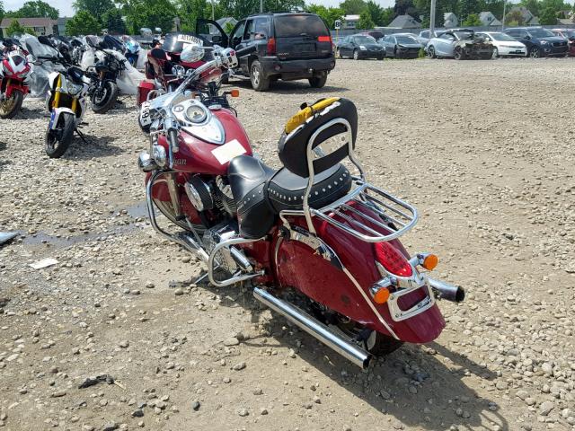 56KCCCAA4F3320534 - 2015 INDIAN MOTORCYCLE CO. CHIEF CLAS RED photo 3