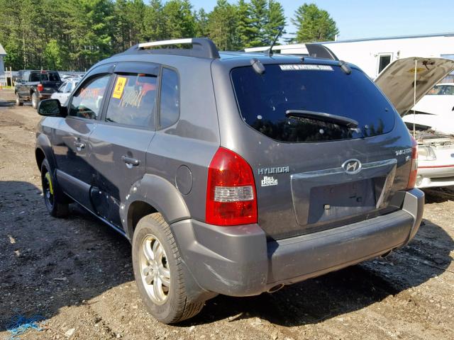 KM8JN12DX7U665451 - 2007 HYUNDAI TUCSON SE CHARCOAL photo 3