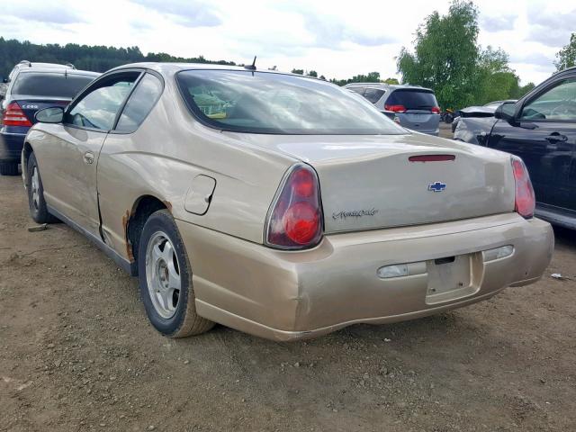 2G1WW12E859222346 - 2005 CHEVROLET MONTE CARL GOLD photo 3