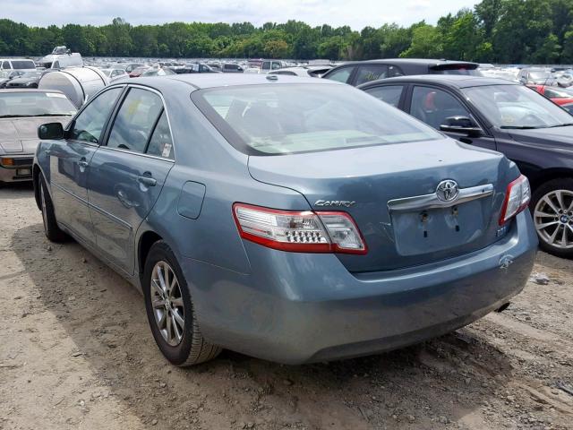 4T1BB3EK6BU133464 - 2011 TOYOTA CAMRY HYBR TEAL photo 3