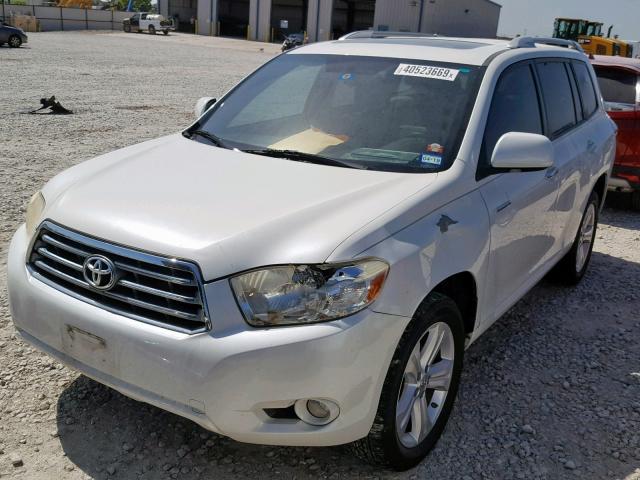 JTEDS42A582065530 - 2008 TOYOTA HIGHLANDER WHITE photo 2