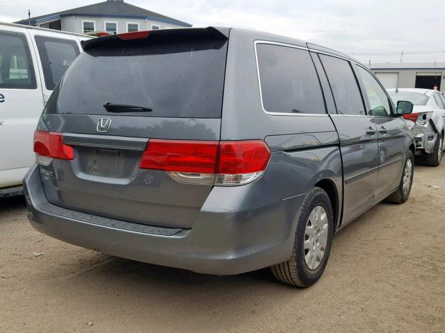 5FNRL38248B103098 - 2008 HONDA ODYSSEY LX GRAY photo 4